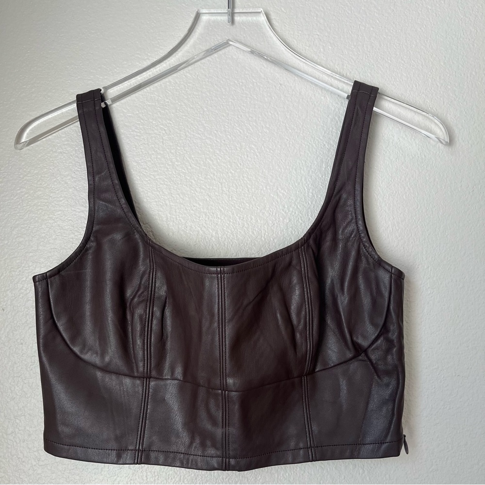 Banana Republic Factory Dark Brown Crop Top Size 4